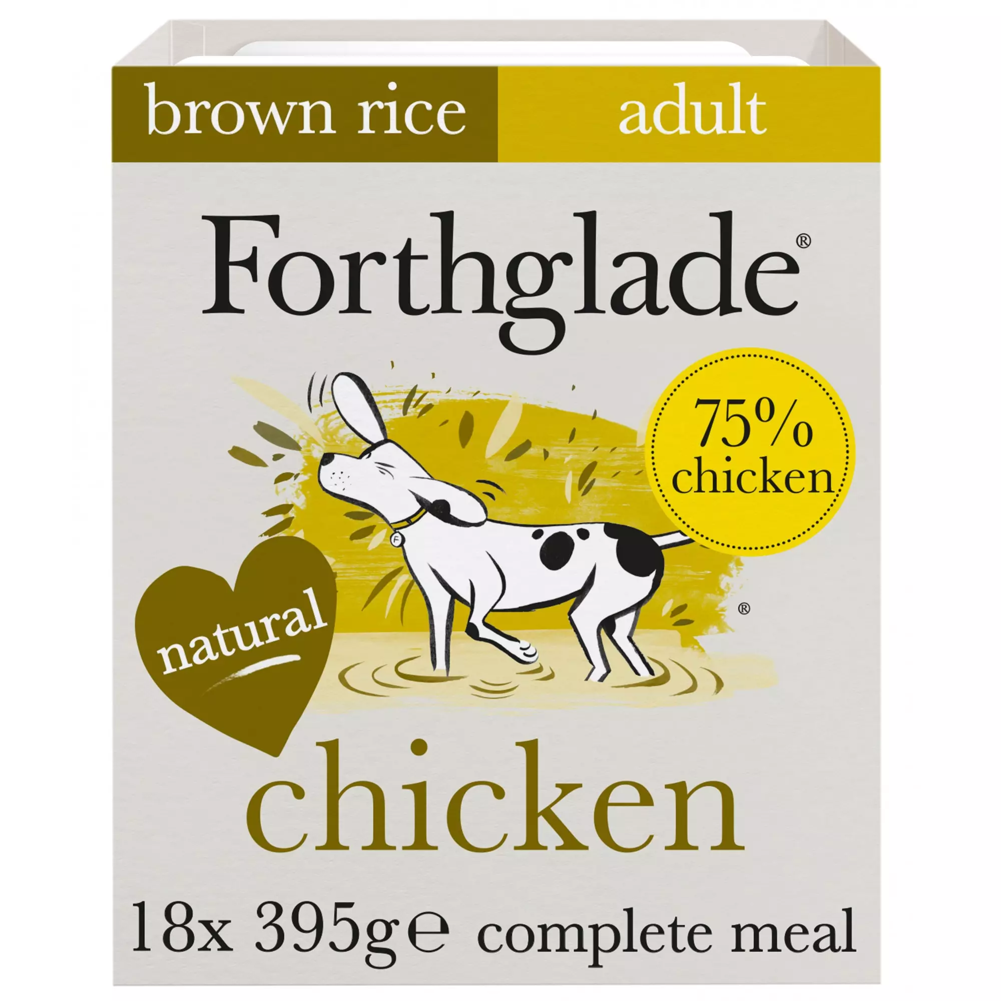 Chicken with brown rice & vegetables natural wet dog food (395g)