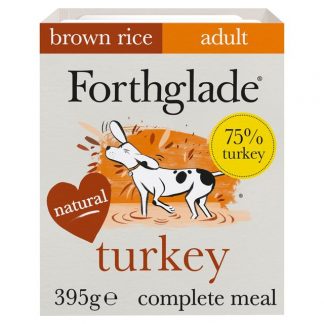 Adult turkey with brown rice & vegetables natural wet dog food (395g)
